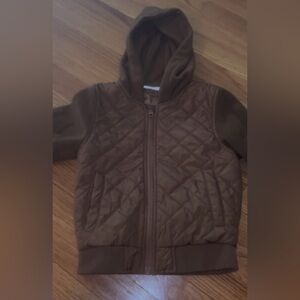George Hats Copper Brown Fleece Hoodie Jacket 3/4T
